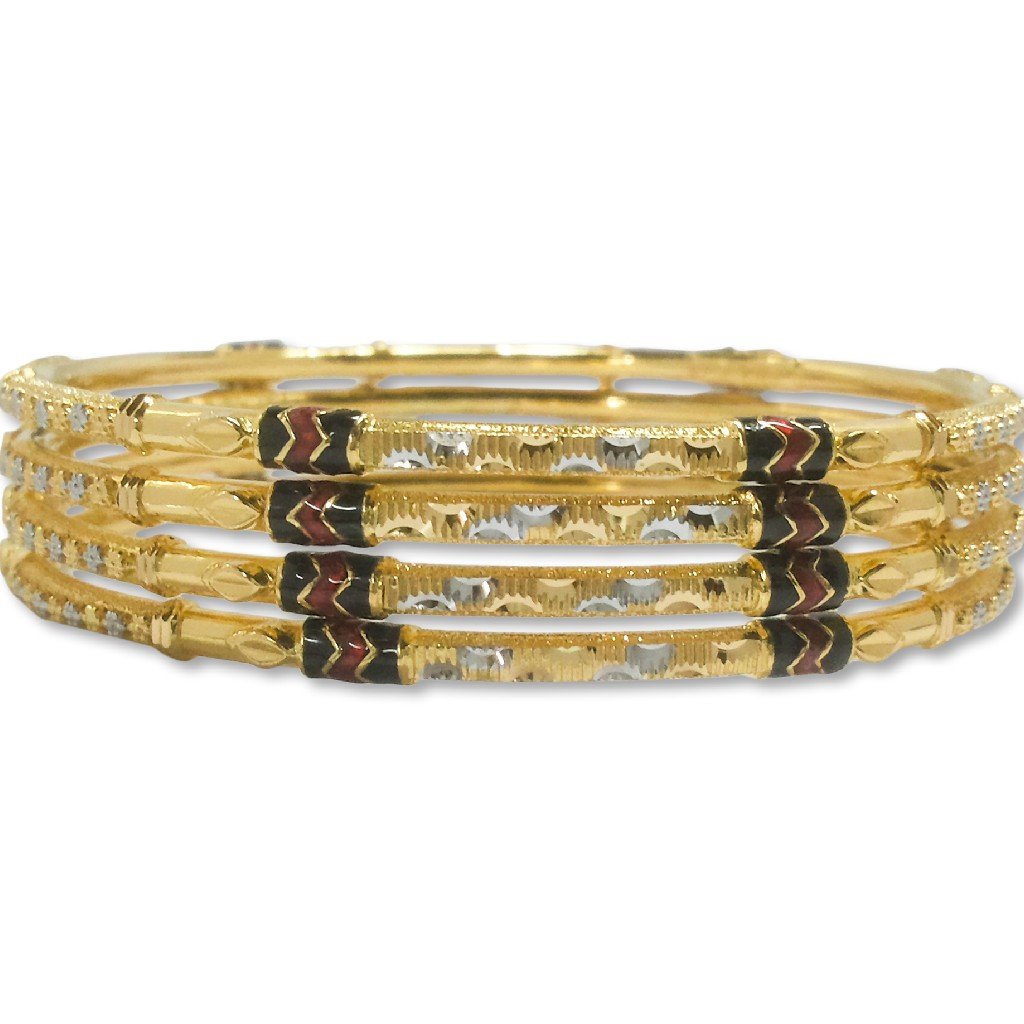 916/22kt 4 piece gold  kadli bangle