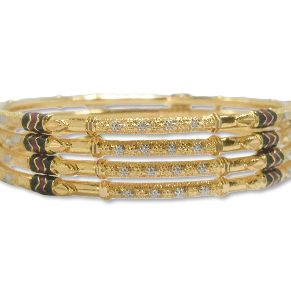 916/22kt 4 piece gold  kadli bangle